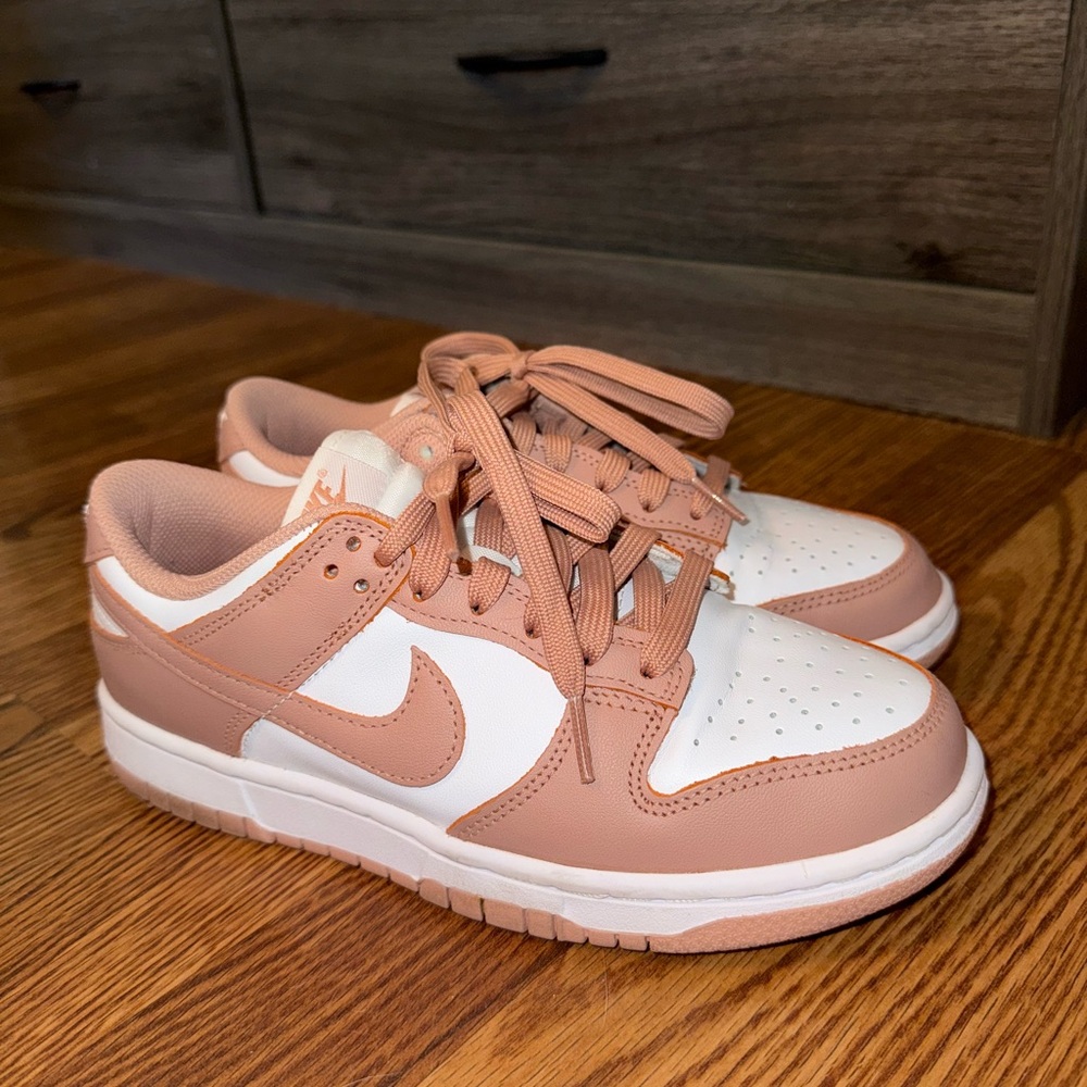 Nike Dunk Low Dusty Pink and White Sneakers